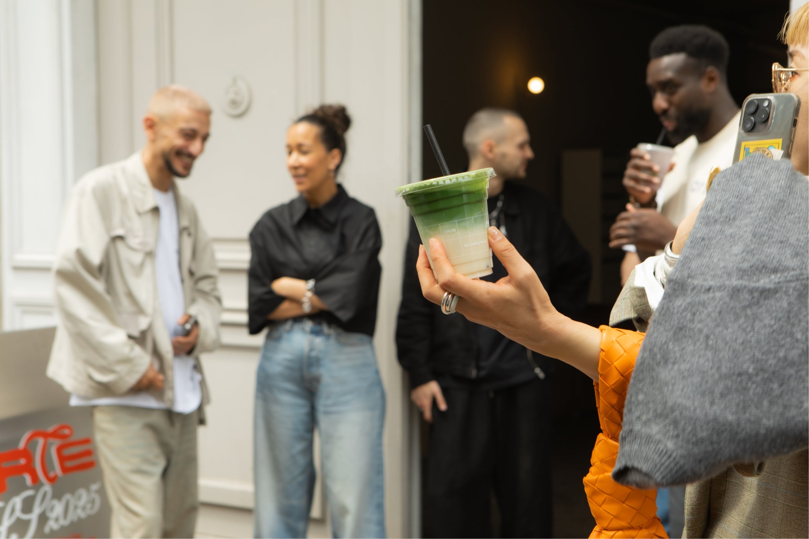 Chun Matcha at Paris Fashion Week in collaboration with Not Selling Liquid